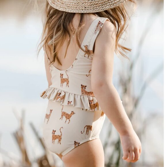 NWOT Rylee + Cru Leopard Print Skirted One Piece Swimsuit - Picture 1 of 6